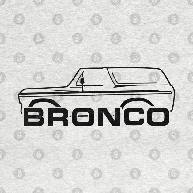 1978-1979 Bronco Side Black With New Logo by The OBS Apparel